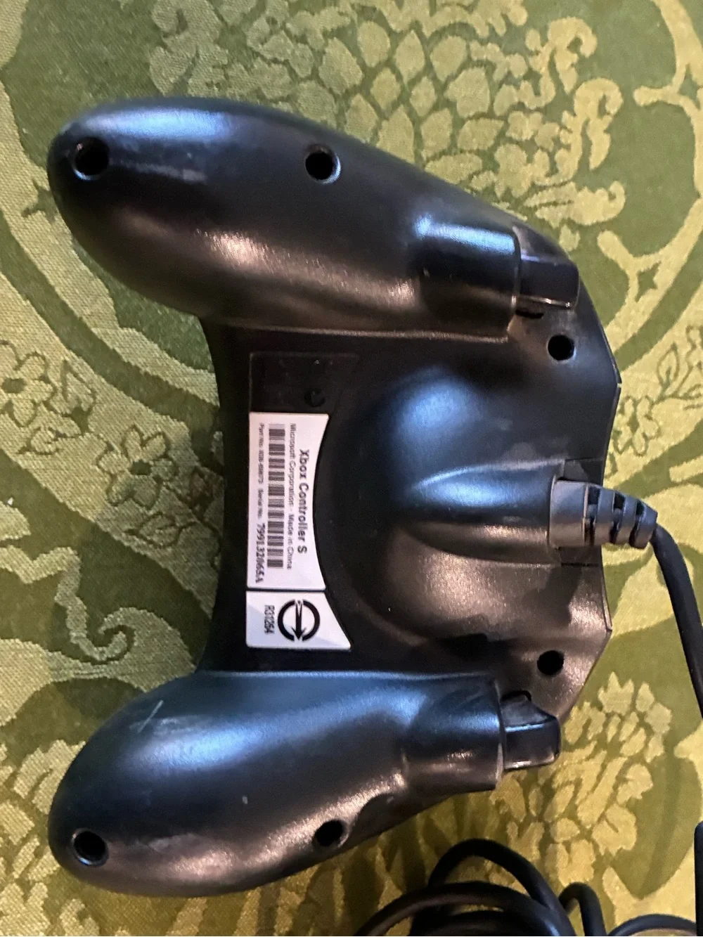 Original Xbox Controller S OEM Microsoft Black Wired Controller Tested